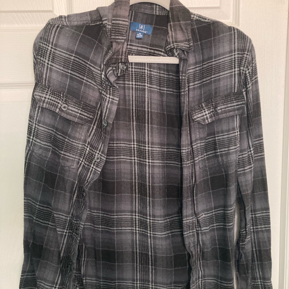 Black/Gray flannel
